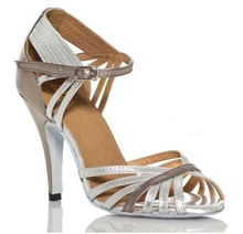New Ladies Girl’s Silver Sexy Mid High Heel 6cm 8.5cm 10cm PU Tango/Samba/Latin/Ballroom/Salsa Dance Shoes For Women