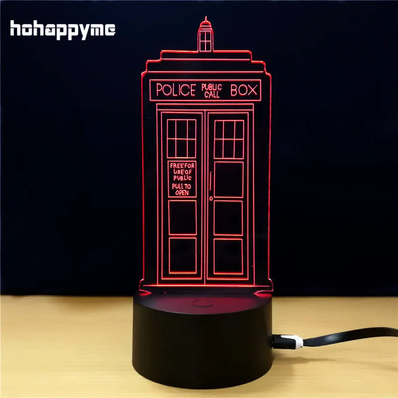 

London Telephone Booth Neon Light Sign 7 Colors Changing Acrylic Plaques Signs Home Decor Lamp Desk Decoration