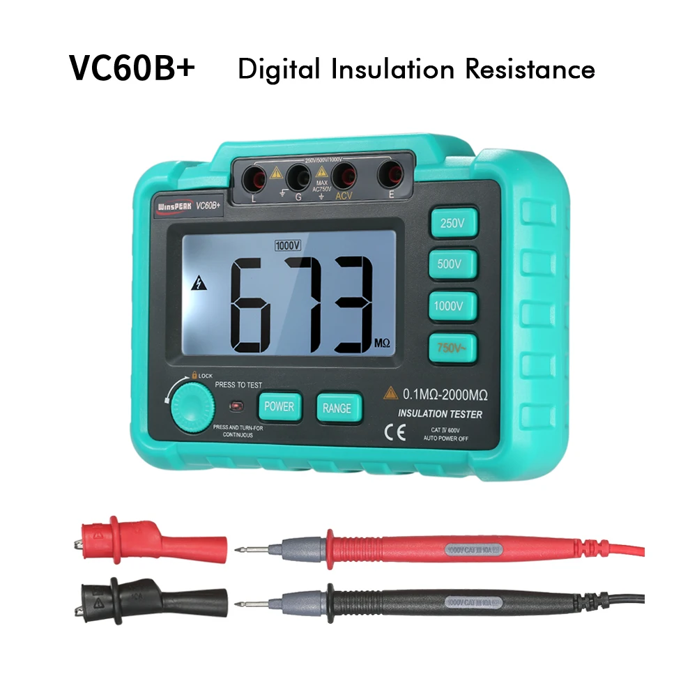 

VC60B 1000V megger insulation tester megohmmeter ohm tester insInsulation Resistance Tester Meters multimeter the same as UT501
