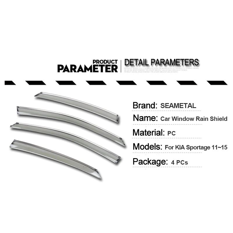 4pcs/lot Car Styling Awning Shelter Rain Sun Window Visor For KIA Sportage 2011 2012 2013 2014 2015 Stickers Accessories Shield 4pcs/lot Car Styling Awning Shelter Rain Sun Window Visor For KIA Sportage 2011 2012 2013 2014 2015 Stickers Accessories Shield
