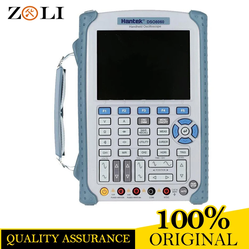 

Hantek DSO8060 Five-in-one Handheld Oscilloscope 60MHz bandwidth 2 Channels 5 in 1 DMM Spectrum Analyzer 250MSa/s Hantek DSO8060