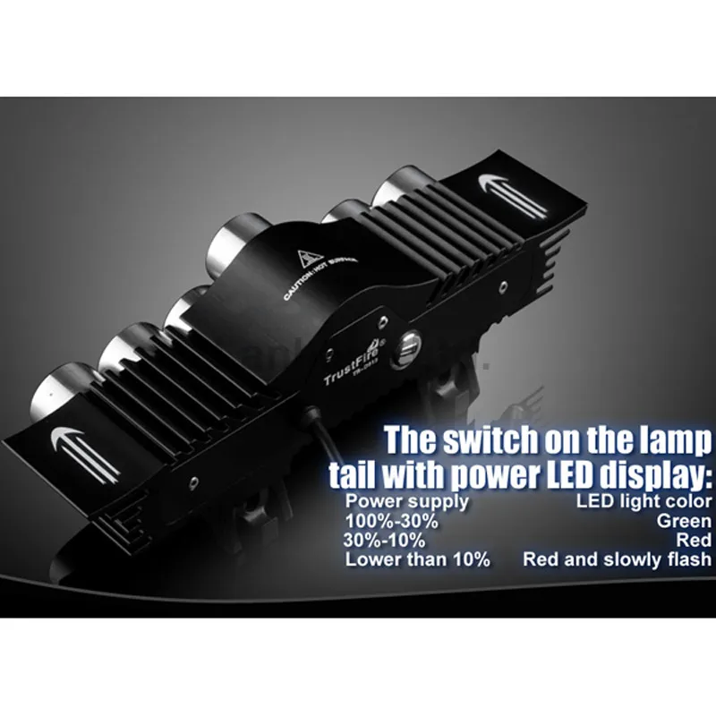 Лампа для велосипеда TrustFire TR D013 7 светодиодов Cree XM L2 U3 2300 люмен 3 режима с