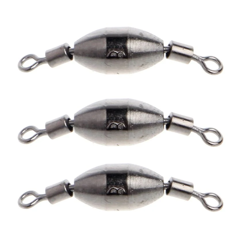 

3pcs Fishing Copper Sinker Swivels Rolling Lead Counterweight Tackle Accessories