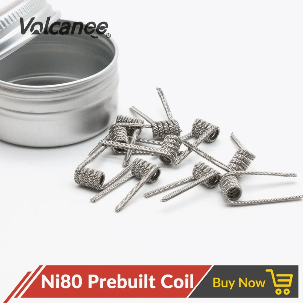 

Volcanee Vape Coils Ni80 Nichrome Alien V2 Parallel Fused Clapton for E Cig RDA RTA Atomizer Heating Wire Vaper Prebuilt Coil