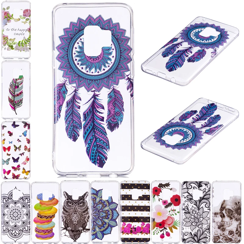 

For Samsung Galaxy S9 Case Transparent Painted Soft TPU Silicone Case For Samsung Galaxy S9 Plus S9+ Phone Cover for Samsung S9+