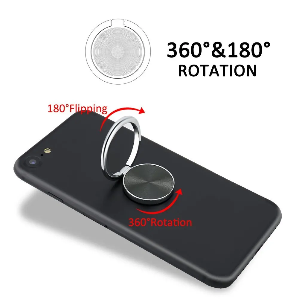 Finger Phone Ring Holder For Phone in Car 360 Mobile Phone Holder Stand For iPhone Samsung S9 Plus Universal Finger Ring Holder Finger Phone Ring Holder For Phone in Car 360 Mobile Phone Holder Stand For iPhone Samsung S9 Plus Universal Finger Ring Holder