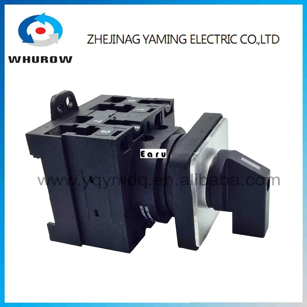 

Changeover rotary cam universal switch LW42 LW40 Series 32A 2 poles panel installation electrical high voltage control machine