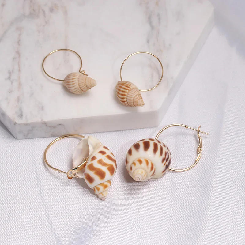 JUJIA 2019 New Fashion Summer Beach Real Shell Drop Dangle Earrings for Women Wedding Party Gift Earings Free Shipping