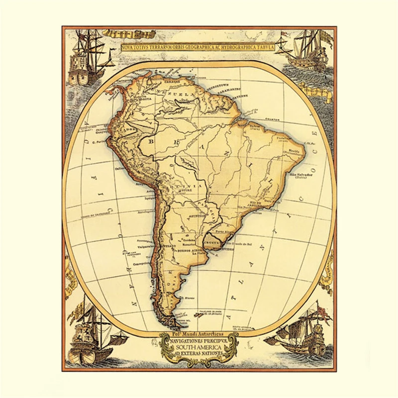 

LJ-001 Modern Home Wall Decor Painting "vintalge retro SPAIN Map" Canvas Art HD Print Painting Canvas Picture sticker poster