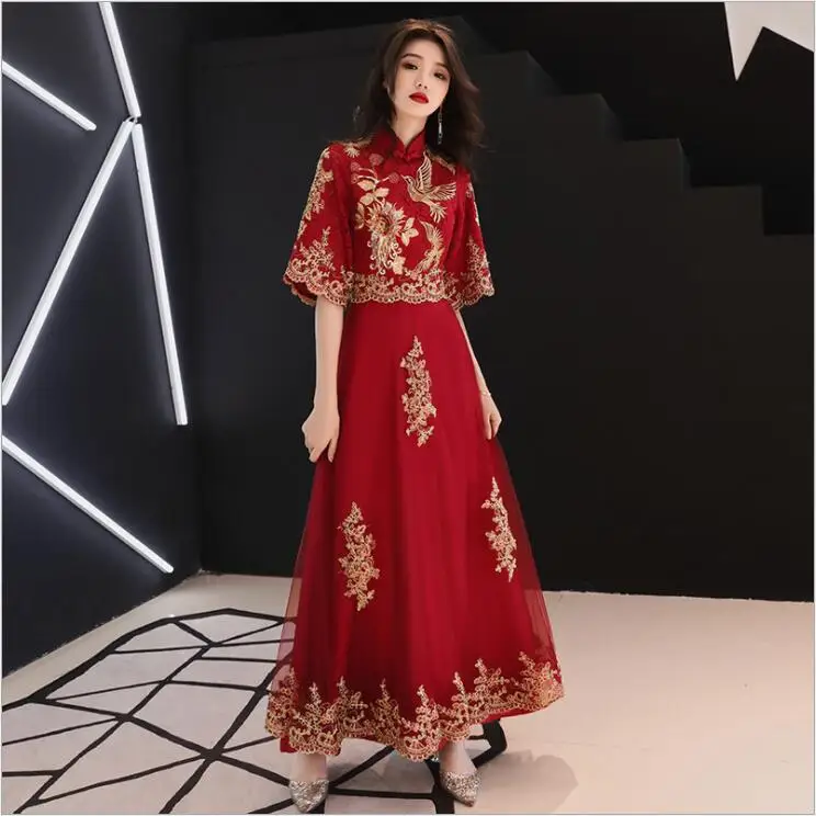 Luxury Lace Embroidery Wedding Dresses Sweetheart Elegant Vestido Bride Chinese Dream Show Clothing Simple Pregnant Women Dress