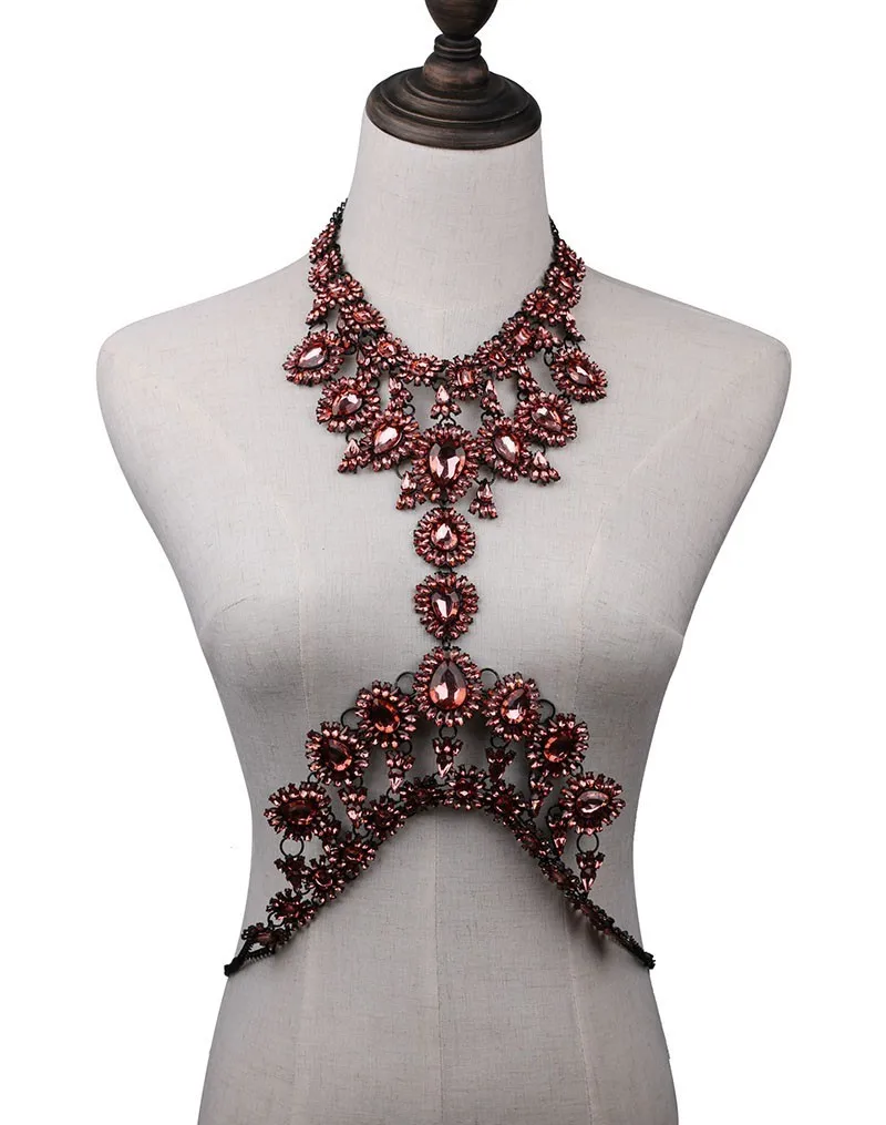 Модные сексуальные DIY боди-цепи очаровательные преувеличенные вечерние длинные прегрудное нагрудное ожерелье женские ювелирные изделия