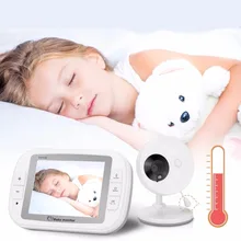 851 детская игровая консоль камеры няня 3,5 дюймов TFT ЖК-дисплей ИК Ночное видение Температура Сенсор колыбельные, Детские домофон