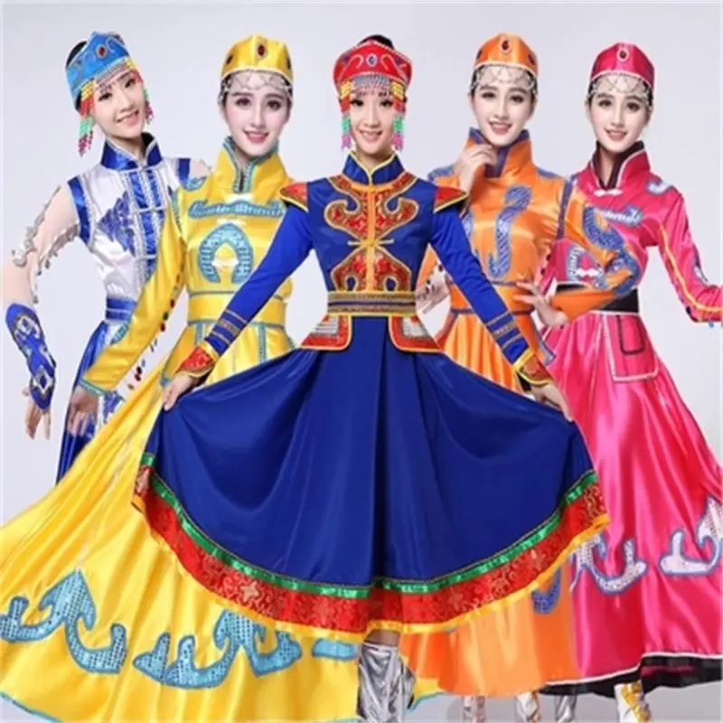

Chinese costume Mongolian dance Fancy Dress Costumes Dres Ethnic Mongolian Dance Costume Performance Clothing