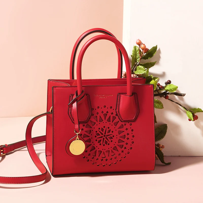 

JONBAG red small bag on the new Korean version of the hand bill of lading shoulder cross-arm large capacity princess bag