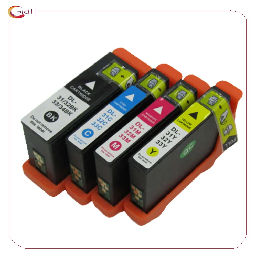 4Pack Compatible ink Catridges For Dell Cartridge 31 32 33 34 for Dell