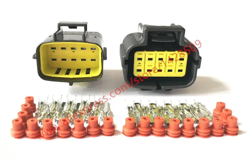 20 Set 10 Pin Female And Male Way Waterproof Wire Connector Plug Car
