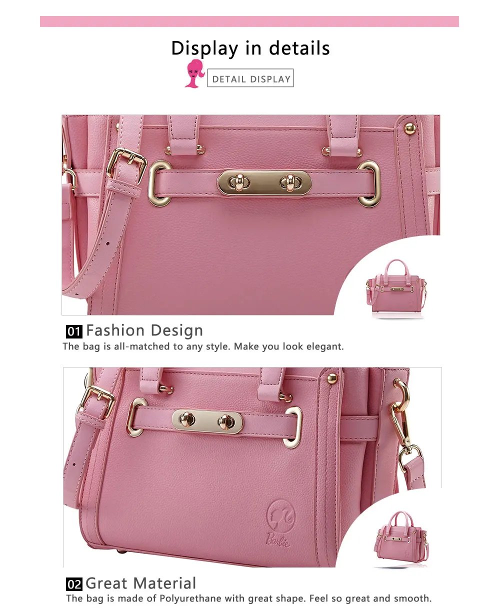 Барби новое поступление женская сумка на плечо из искусственной кожи женская сумка модная сумка сумки через плечо женская сумка розового цвета для подарка