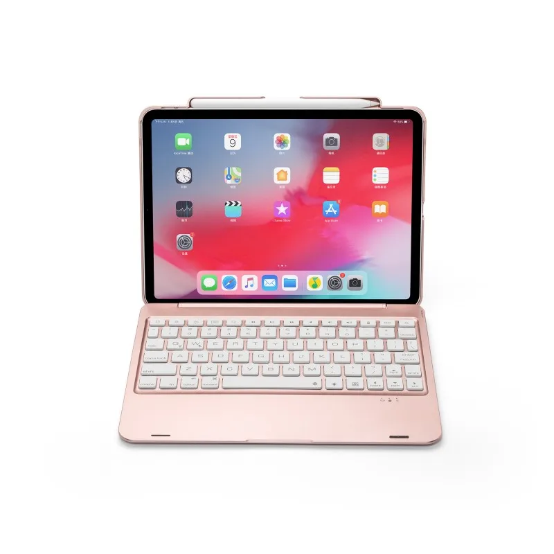 Чехол с Bluetooth клавиатурой и подсветкой для iPad Pro 11 a1989 A80 A2013 A1934, держатель карандаша, смарт-чехол, 7 цветов, беспроводная клавиатура - Цвет: Case for iPad Pro 11