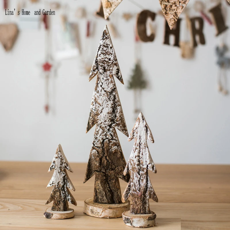 

table version wood handcrafted natural Miniature Christmas Tree