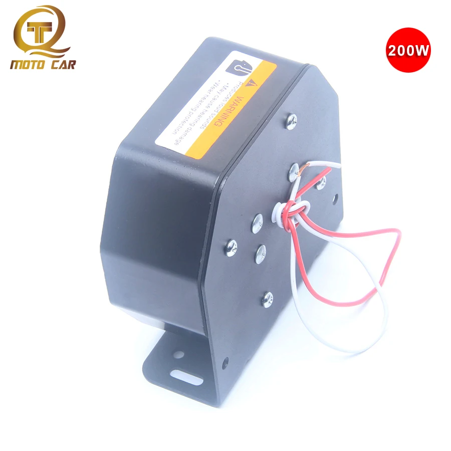 

1PC Universal 12V 200W Car Motorcycle Super loudspeaker Horn 8 11 6 OHM Waterproof Siren Warning Alarm Speaker Boat Train Horn