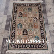 YILONG 2,5 'x4' Традиционный персидский ковер четыре сезона vantage изысканный турецкий Шелковый ковер с восточным рисунком(W08A2.5x4