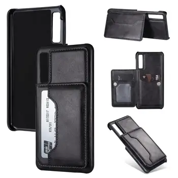 

20pcs/lot Double Buckle Cowhide flip leather cover case for Samsung Galaxy A50 A70 A7 2018 A750 PU case