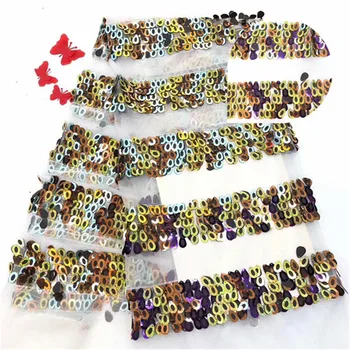 

Luxury African 3d sequined lace fabric 2019 high-quality lace French sequence lace Nigerian lace fabric dubai wedding