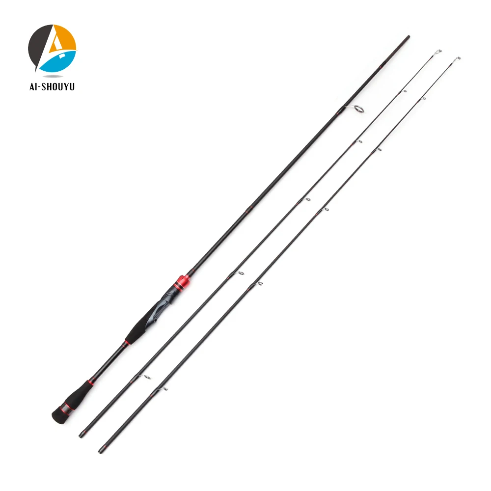 

AI-SHOUYU 2.1m 2.4m All-around Spinning Fishing Rod with 2 Tips M/ML 24T Carbon with Tougher Fast Action Baitcasting Rod 8-16lb