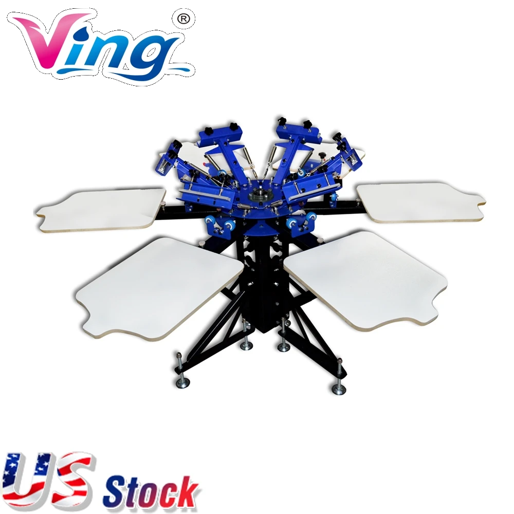 6 Color 6 Station Manual Screen Printing Machine Screen Printing