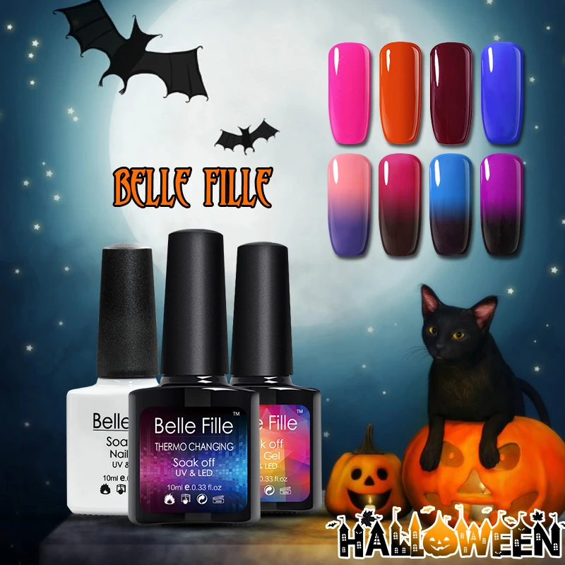 美人filleハロウィンジェルネイルポリッシュuvゲル面白い用ハロウィン日メイクuvソークオフジェルネイルポリッシュネイルアートデザイン Polish Uv Gel Nail Geluv Gel Aliexpress