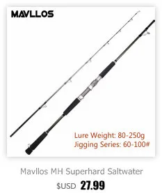 Mavllos SuperHard Отсадочная Удочка 1,8 м 2 секции приманки вес 80-250 г соленой воды быстрое действие лодка джиг литье спиннинговые стержни