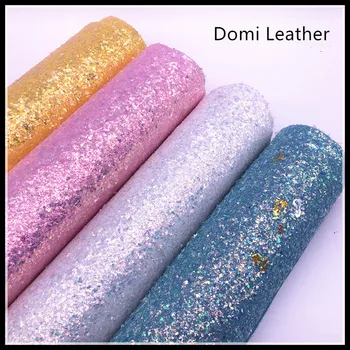 

(DM6168) Tinsel Chunky Glitter Leather Fabric For Bow DIY Shoes
