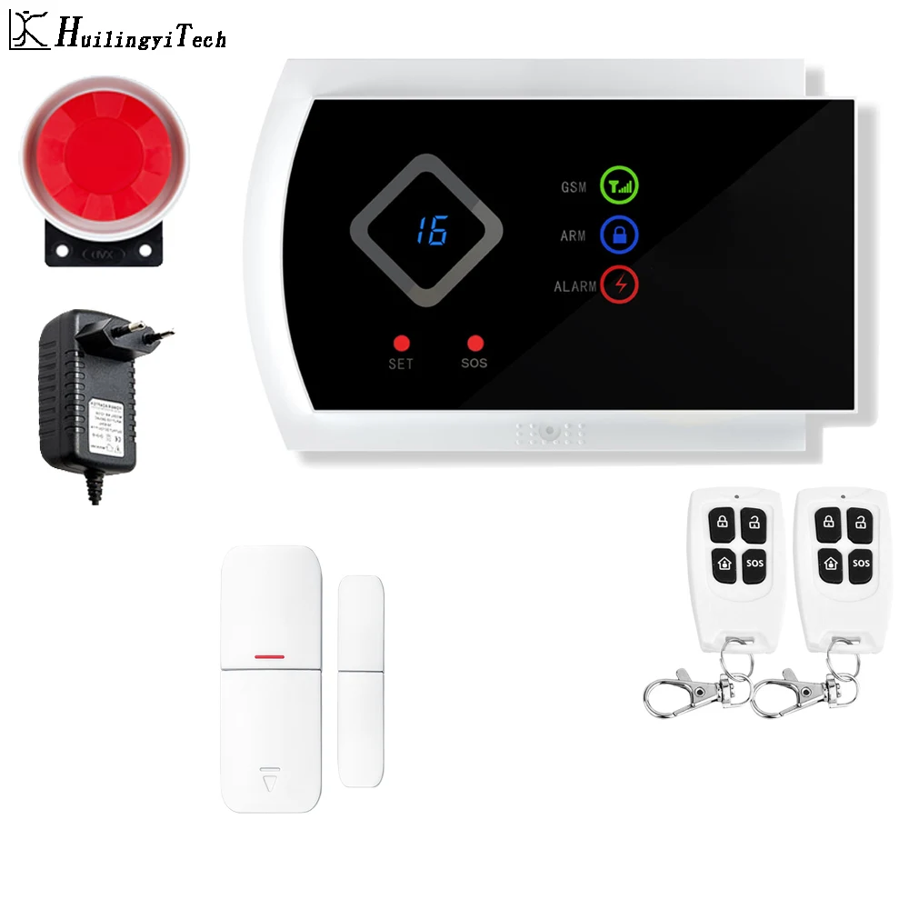 HuilingyiTech G10A Wireless Home Security System GSM Home Burglar Security Alarm System Motion Detectors - Цвет: DYG10A-2r1d