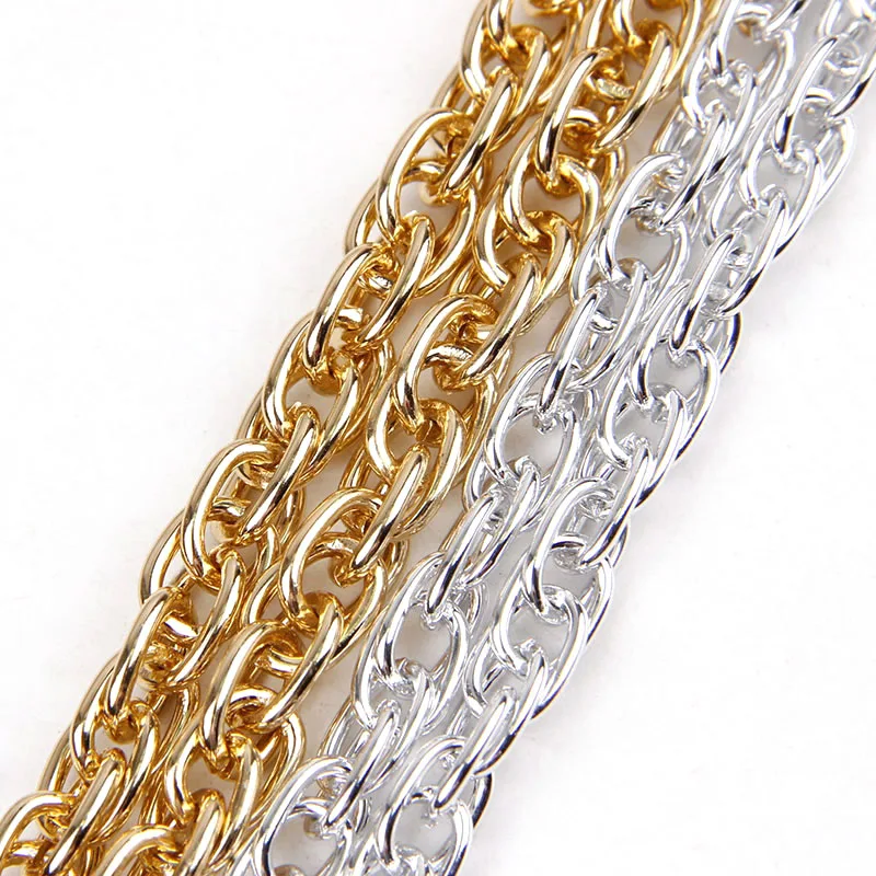 Double Open Link Twisted Aluminum Chains Bulk Fit Bracelets Findings Bracelet Chain For DIY Jewelry Making | Украшения и