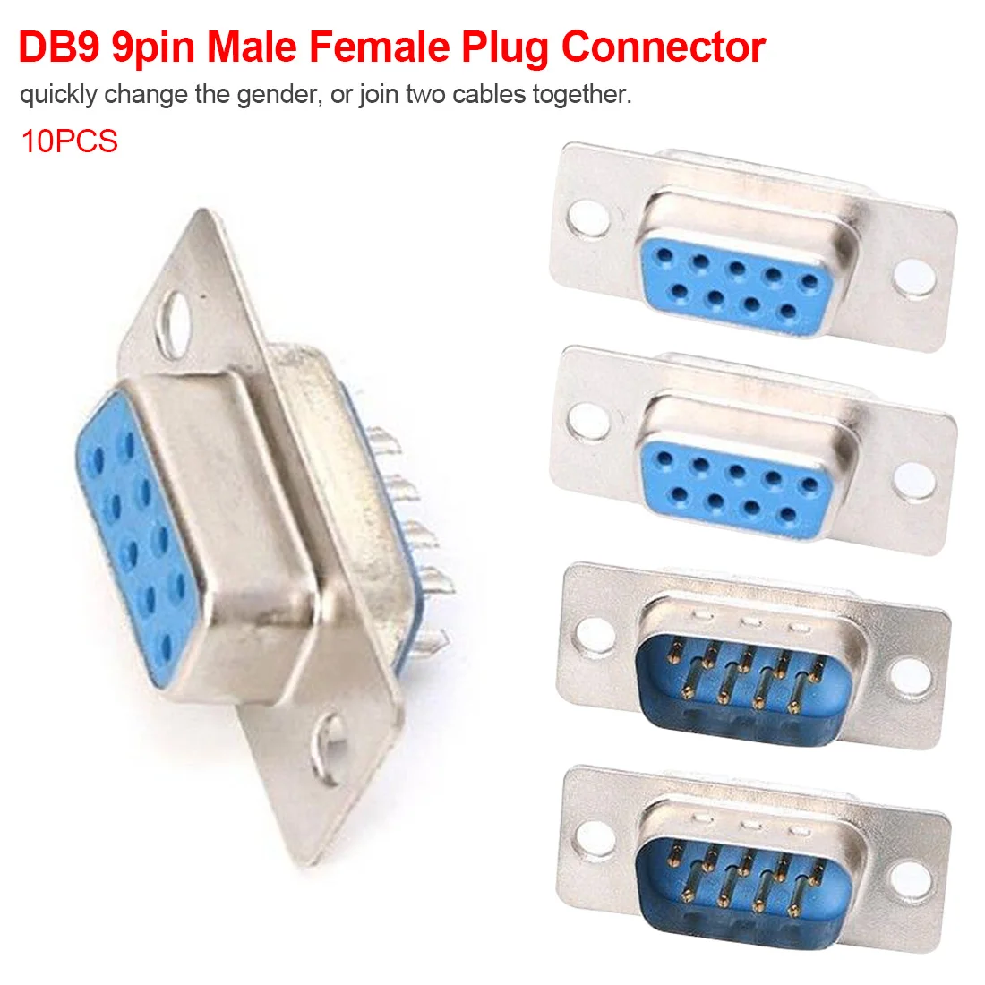 1 шт. 3 1x1 см RS232 DB9 Серийный VGA 9 Pin 2 ряда припоя Тип штепсельная вилка D SUB
