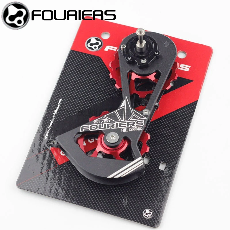 

Fouriers Road Bike Bicycle Derailleur 12T-16T 15T-15T Bike Ceramic Bearing Jockey Wheels Road Bicycle Rear Derailleur Pulleys