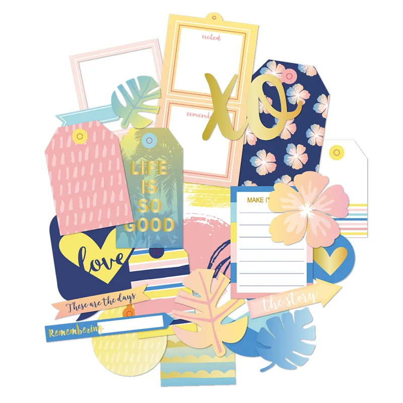 

Lovedoki Mid Summer Colorful Cardstock Notebook Diary Decorative Card Diy Accessories Scrapbook Supplies Creative Stationery