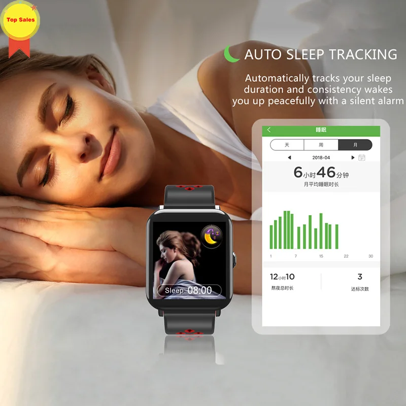 

men sports smart Bracelet 1.3 inch OLED Screen life Waterproof Fitness Heart Rate Monitor Smart Watch Wristband for Android iOS