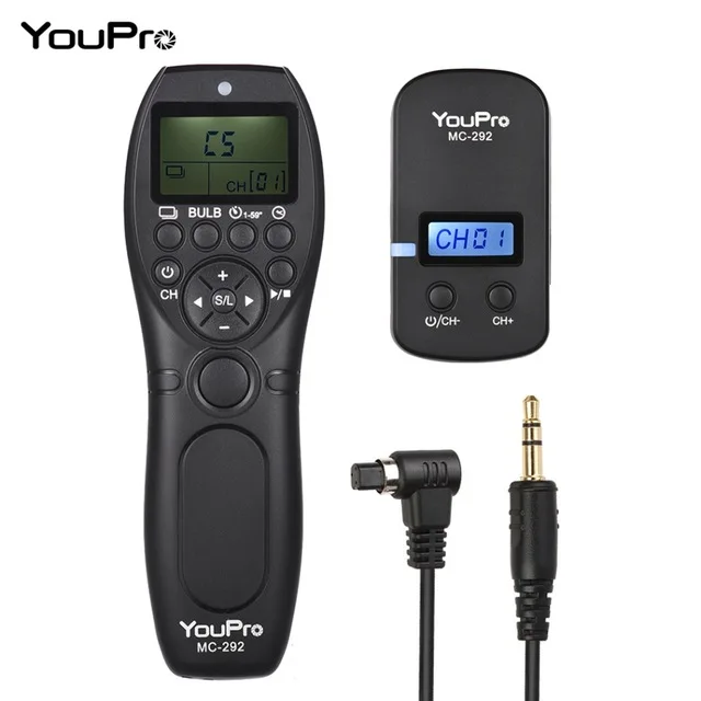 YouPro MC-292 DC0/DC2/N3/S2/E3 2,4G беспроводной пульт дистанционного управления ЖК-Таймер спуска затвора каналы для Canon sony Nikon Fujifilm и т. Д - Цвет: N3