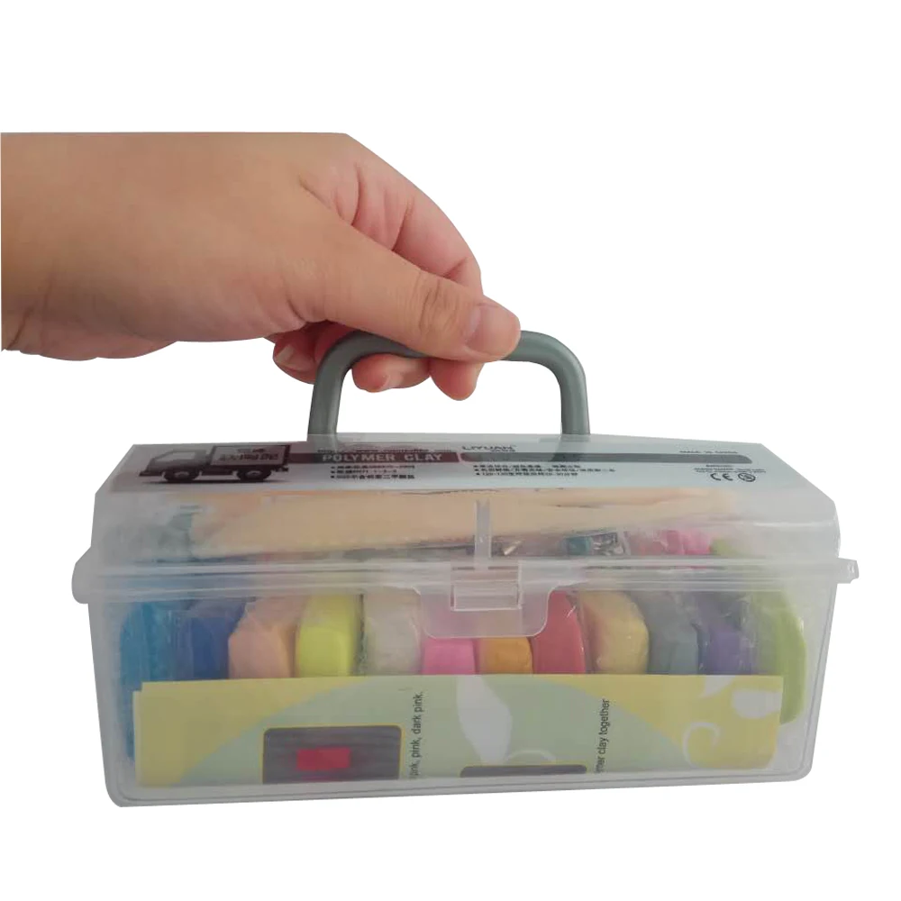 Massa de Modelar Argila do Polímero Caixa de Presente para a Criança Macio com 5 24 Cores Conjunto Diy Pcs Ferramentas Não Tóxico Brinquedos Slime Maleável 9 24 cores argila de polímero diy macio