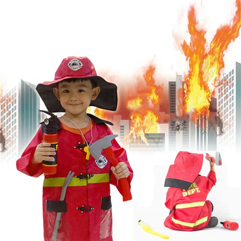 Пожарный костюм, игрушки, полицейский, Униформа, ролевые игры, детская вечеринка, обучающая игрушка, дети, пожарный, ролевые игры