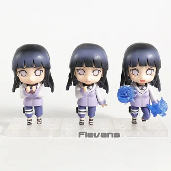 

Anime Naruto Shippuden Hyuuga Hinata Q Version PVC Figures Toys Dolls 3pcs/set