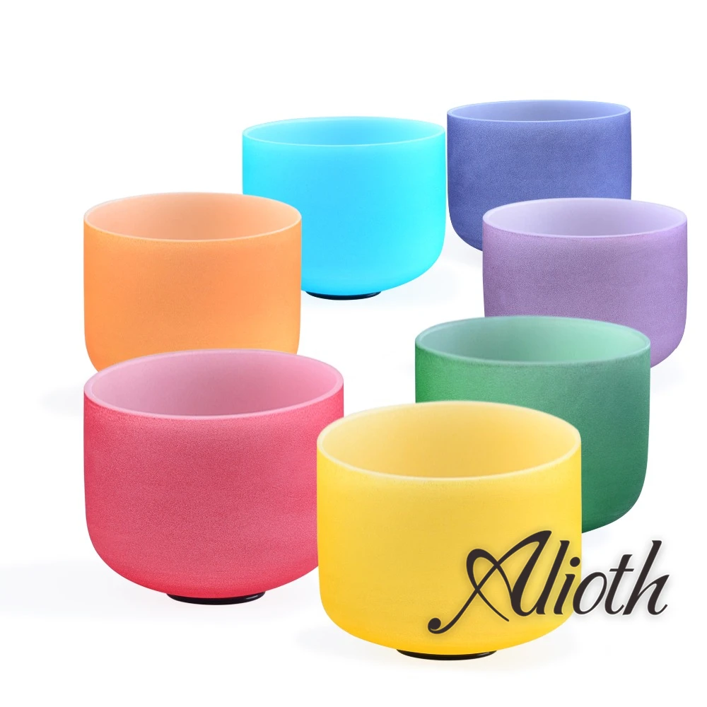 

12 Inch Outside Colored Crystal Singing Bowl in various Note for Chakra Balancing/Yoga/Meditation/Sound Therapy