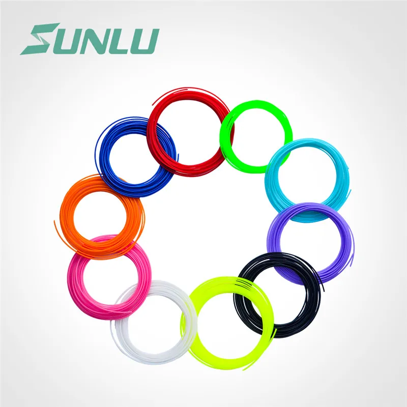 

free ship Sunlu PLA Filament for 3D Pen Refills 20 colors 100m Total 1.75mm 3D Pen Filament PLA Material foR 3D Drawing toys