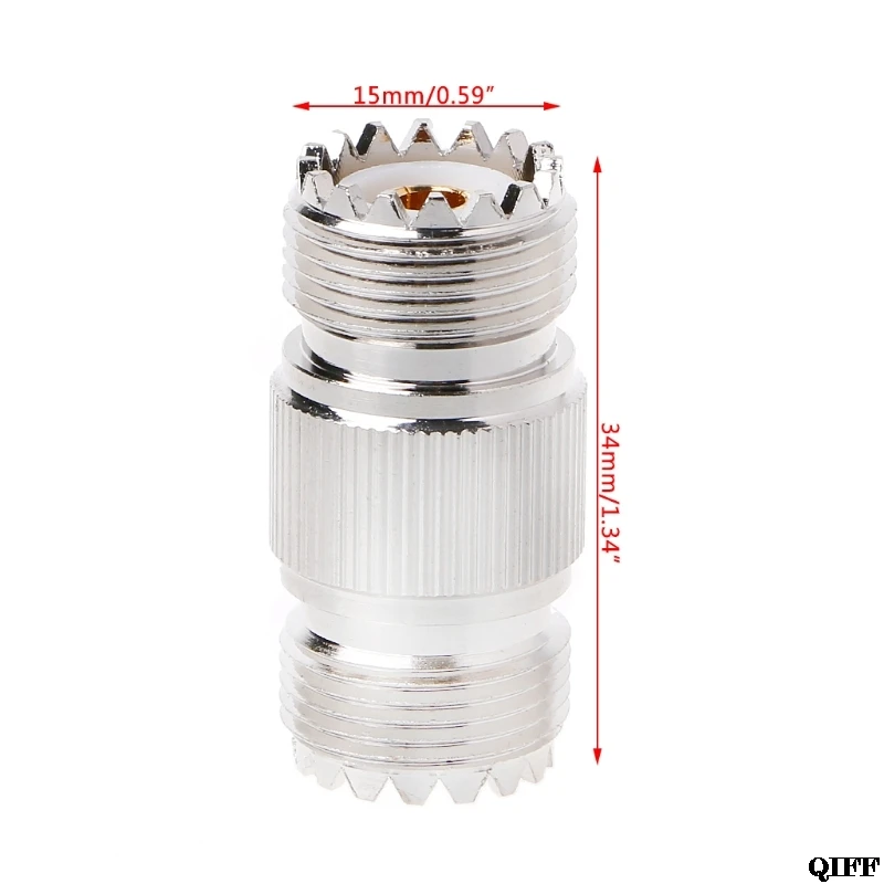 UHF PL 259 SO 239 женский гнездо прямой коннектор RF адаптер никель Mar28|Соединители| |