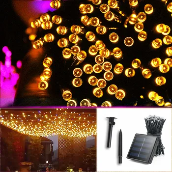 

Patio String Lights Garland LED Lamp Decoration For Holiday Garden Lamp Solar Lighting Strings Fairy Light 22M 200led Waterproof