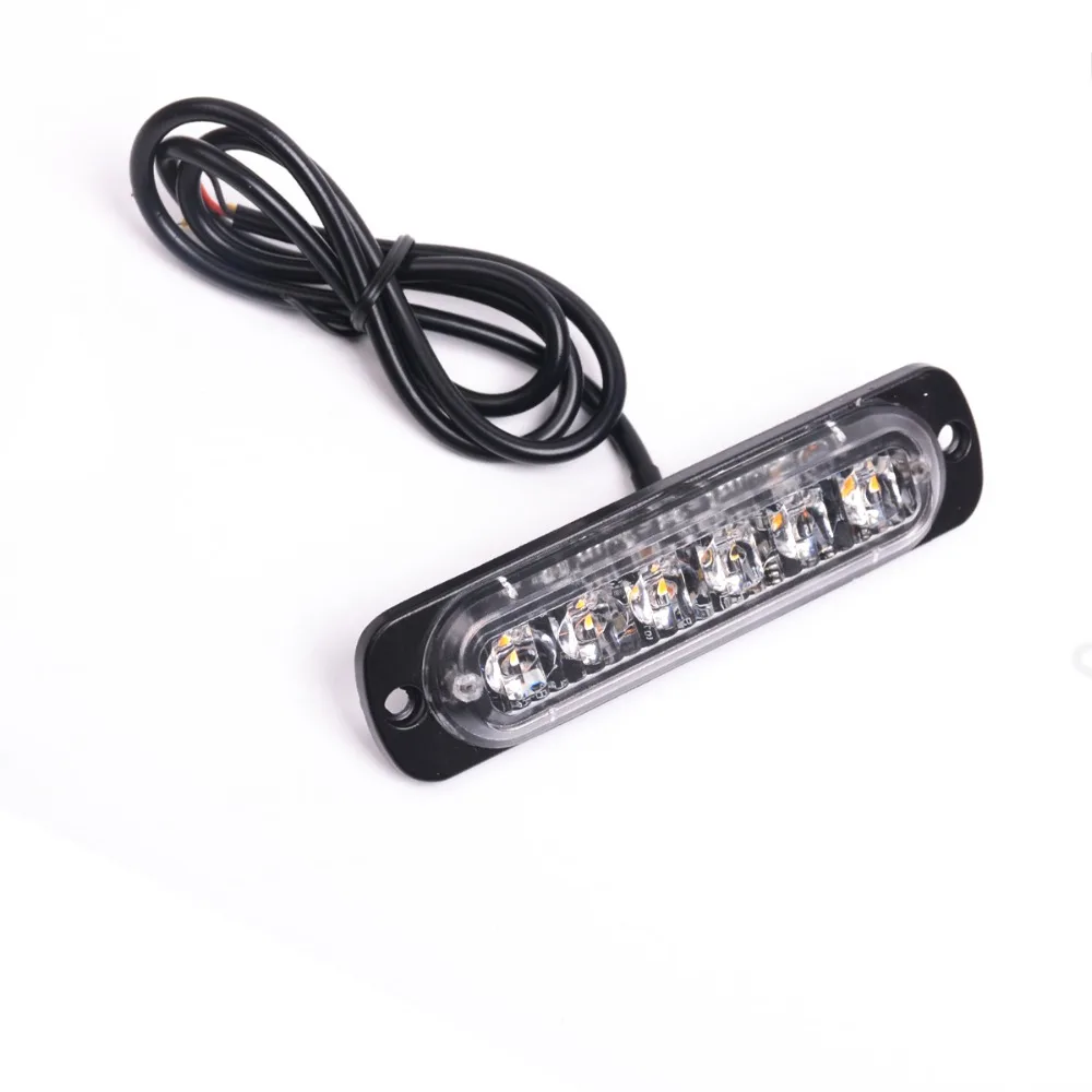 Желтый/красный/белый 18 Вт 6LED DC12 24V Автомобиль Грузовик Мотоцикл аварийный Маяк