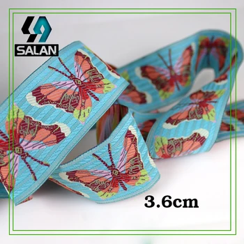 

The new spot exquisite butterfly embroidery computer woven Mark fashion DIY children's clothing pants side decoration width 3.6C