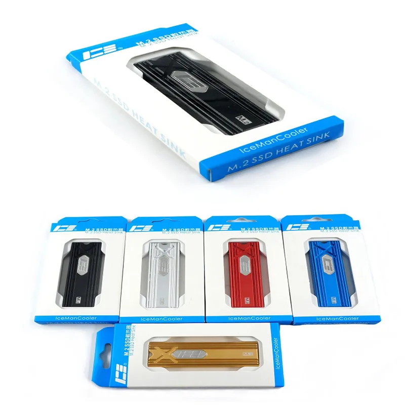 IceManCooler M.2 SSD радиатор жесткого диска, радиатор SSD черный, серебристый, красный, золотой, синий armor