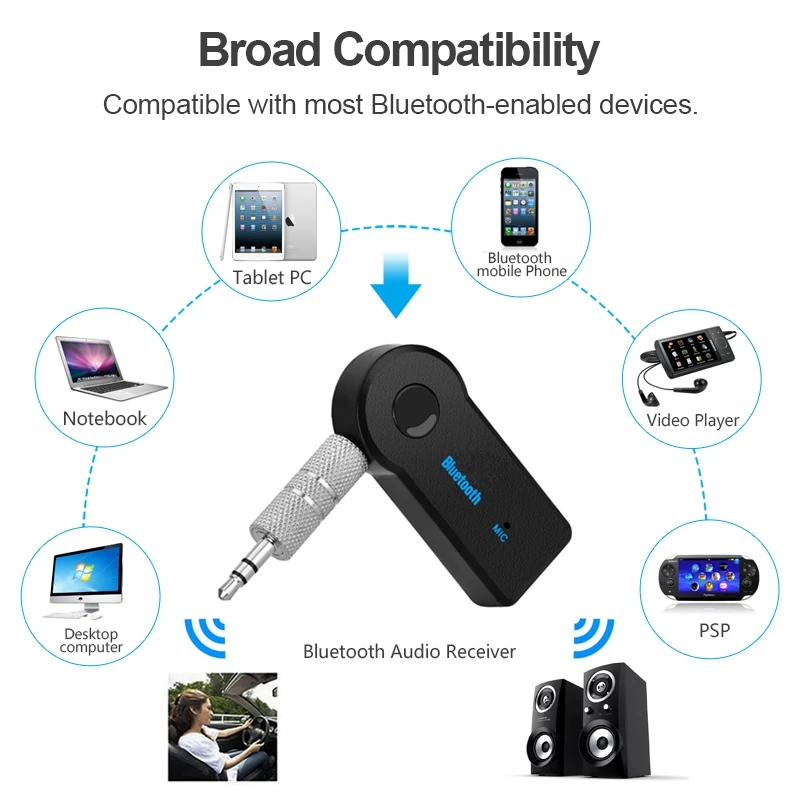 3,5 мм разъем автомобильный AUX Bluetooth приемник без рук микрофон Вызов Bluetooth адаптер 4,0 автомобильный беспроводной передатчик Авто музыкальные приемники